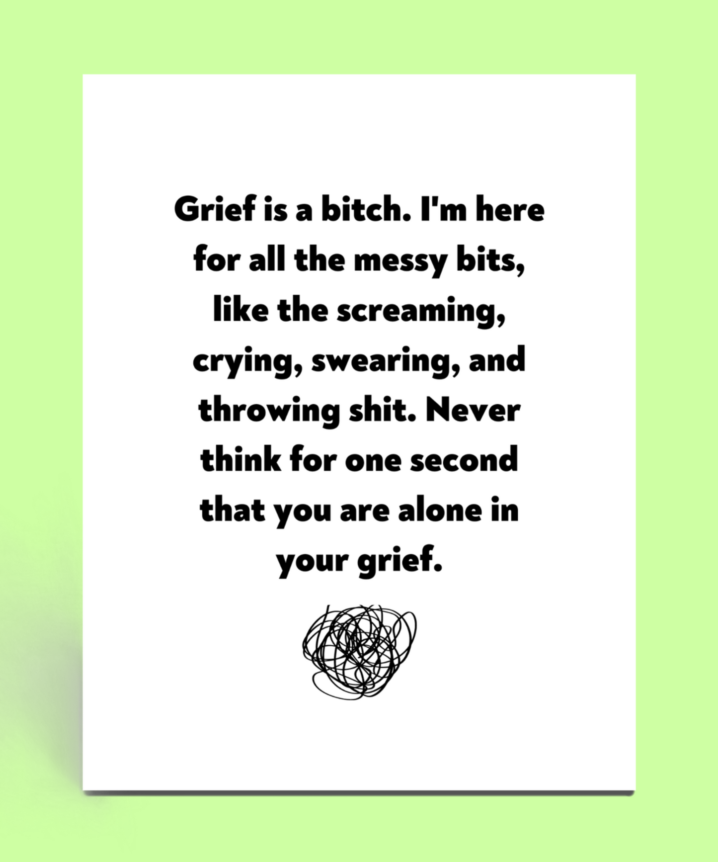Grief is a Bitch Card