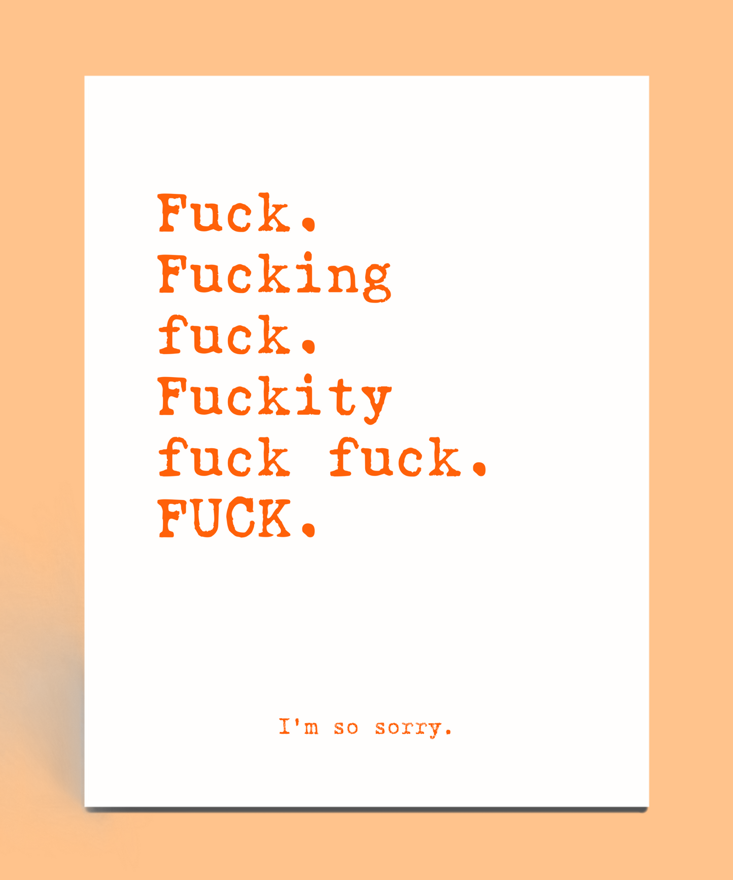 Fuck Fuckity Fuck Card