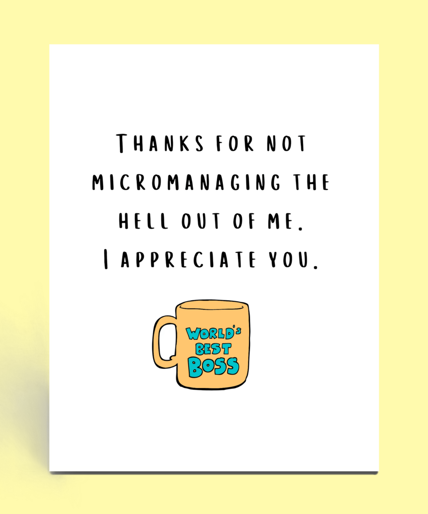Not Micromanaging Card