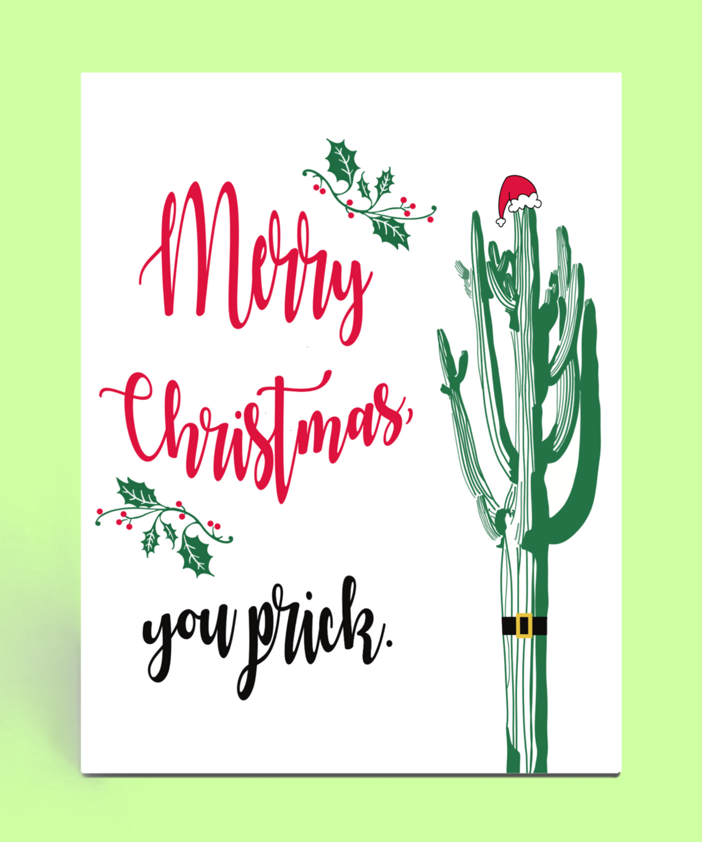 Christmas Prick Cactus Card