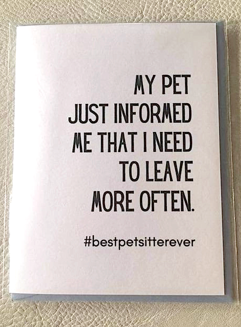 Best Pet Sitter Ever Card