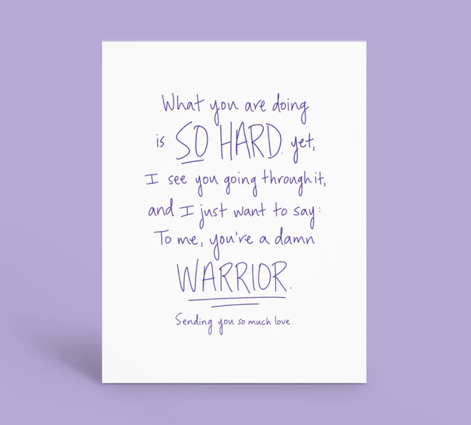 You're A Damn Warrior Card