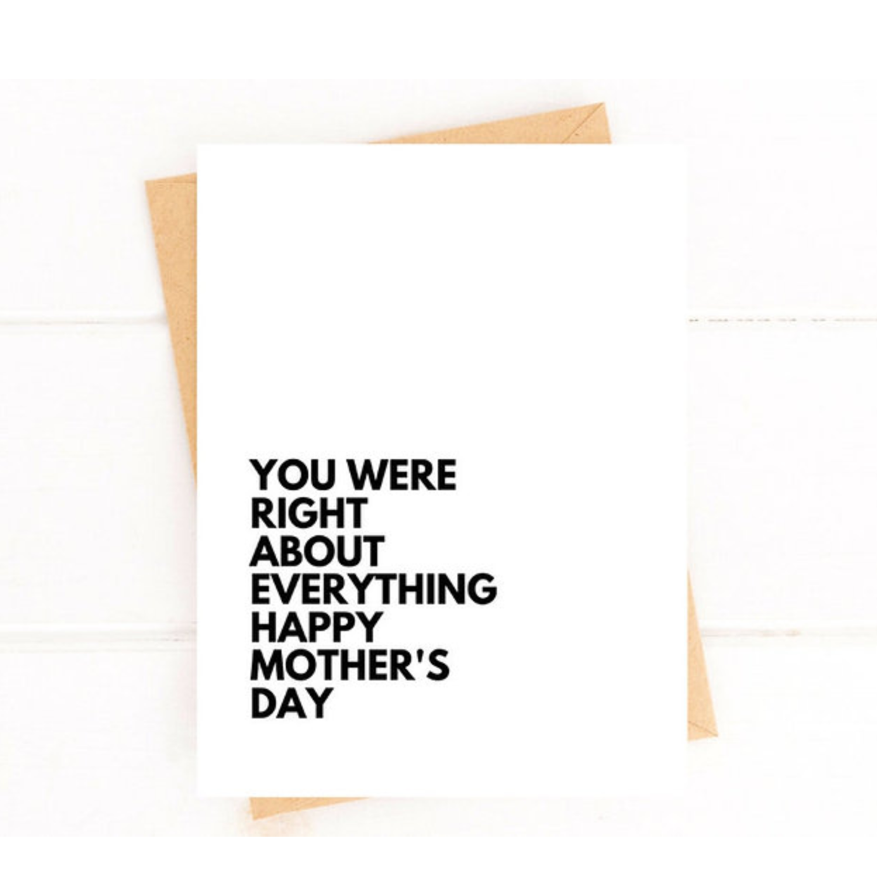 You Were Right About Everything Mother's Day Card