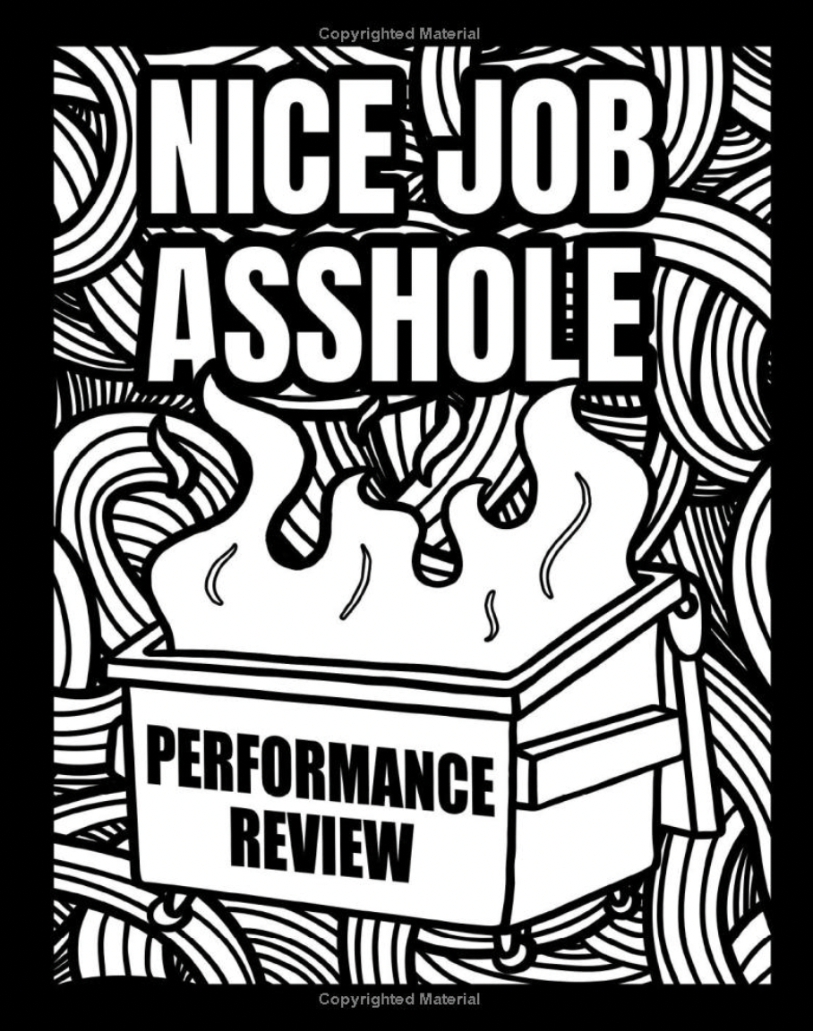 Dear Asshole At Work Coloring Book