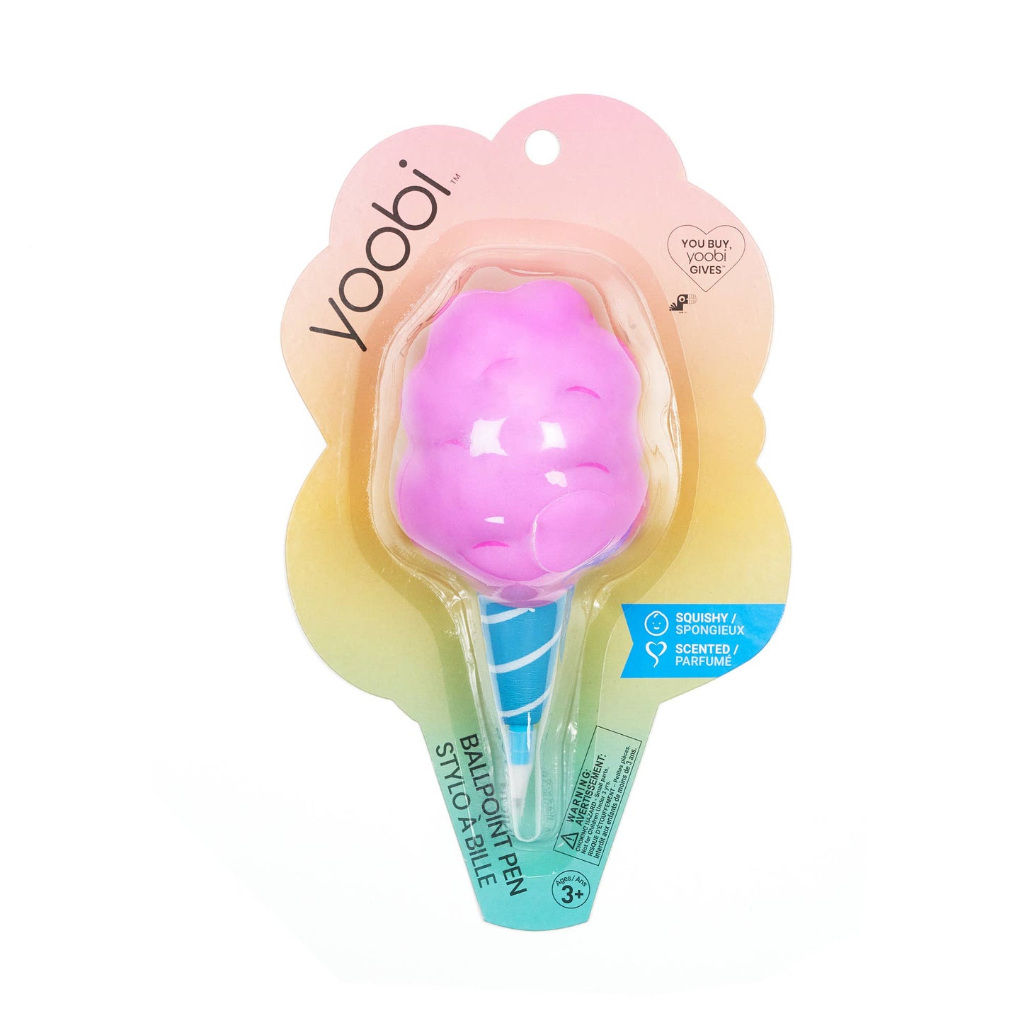 Yoobi Squishy Pink Cotton Candy Ballpoint Pen