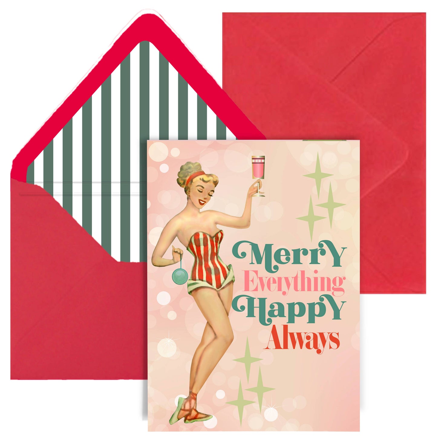 Merry Everything Happy Always Holiday Greeting Card