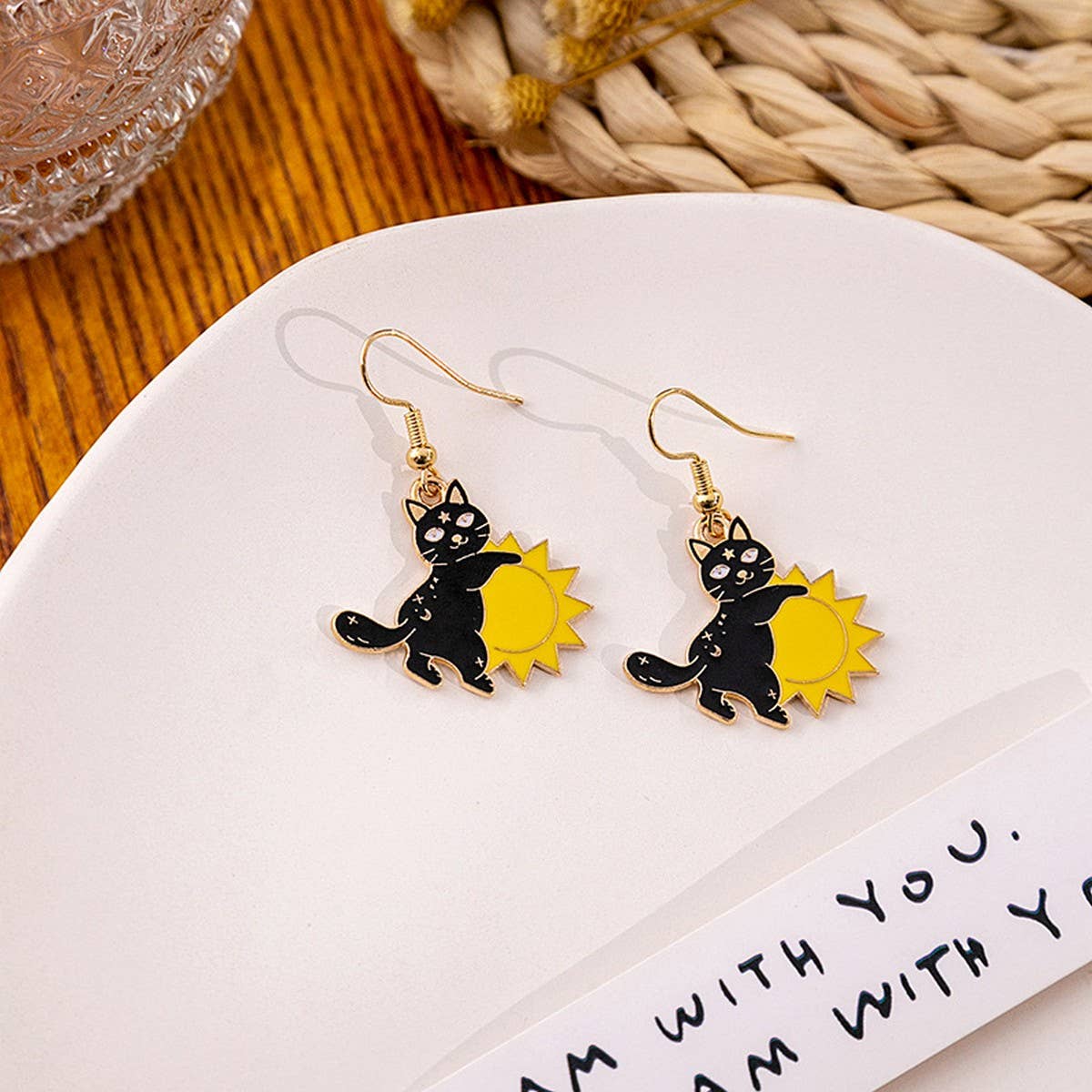 HALLOWEEN CARTOON CAT EARRINGS_CWAJE1844