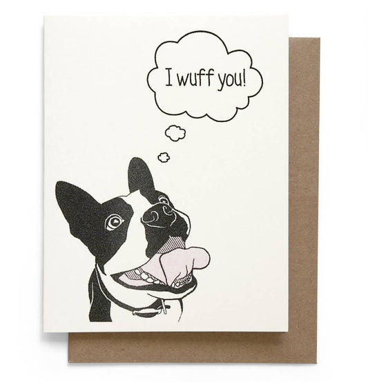 I Wuff You Greeting Card