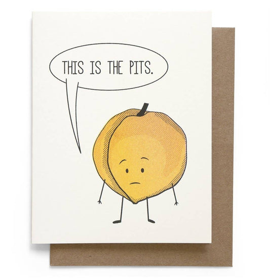 Peach Pit Greeting Card