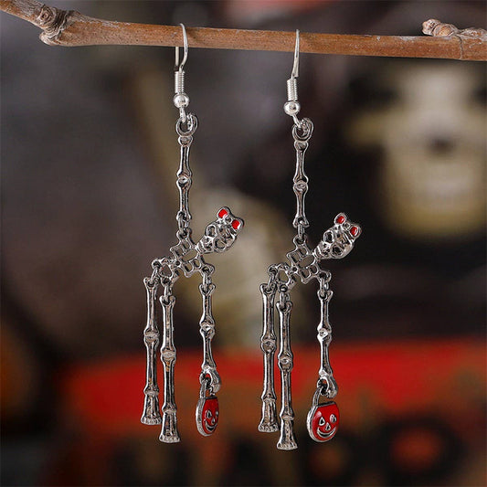 HALLOWEEN EXAGGERATED SKULL EARRINGS_CWAJE1983