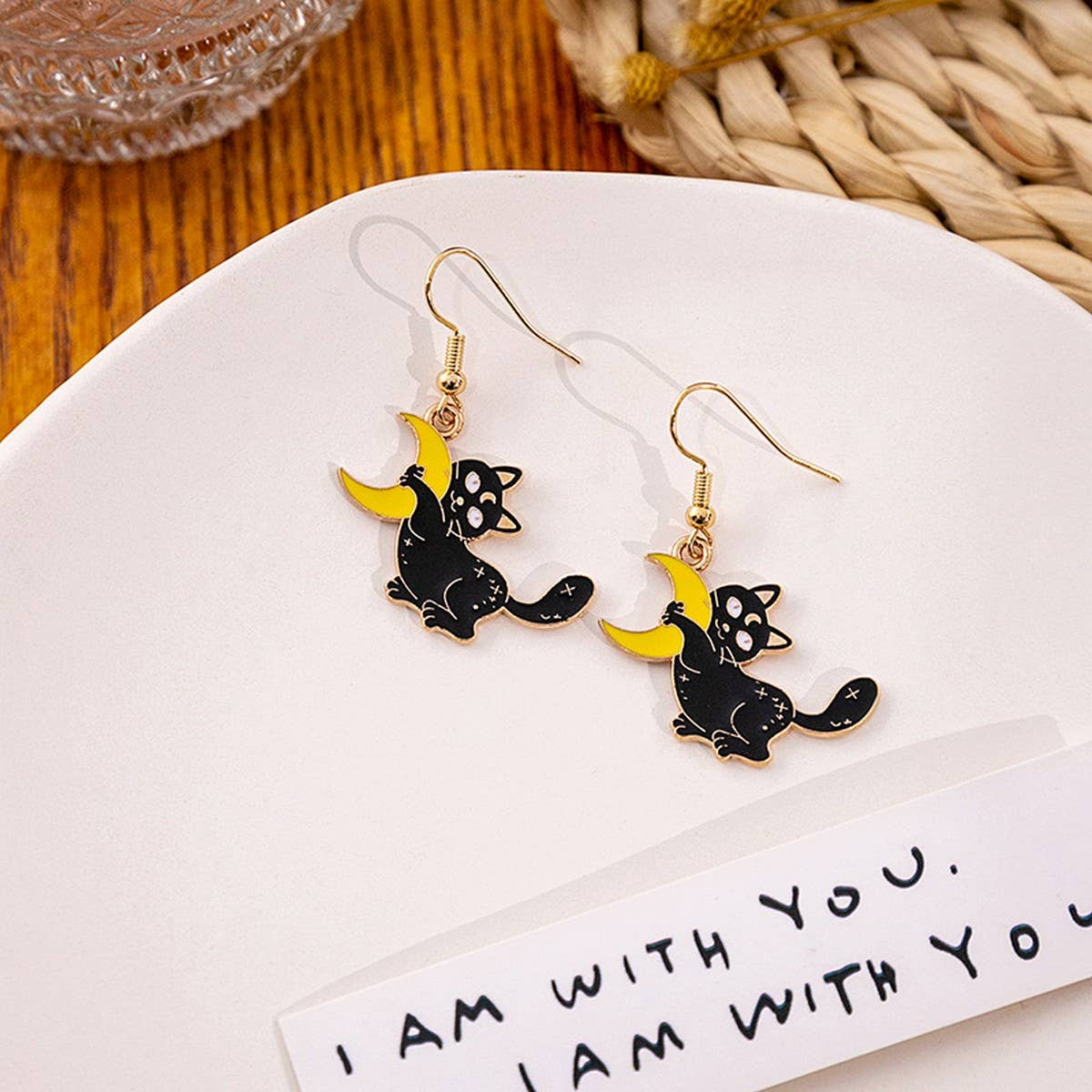 HALLOWEEN CARTOON CAT EARRINGS_CWAJE1844