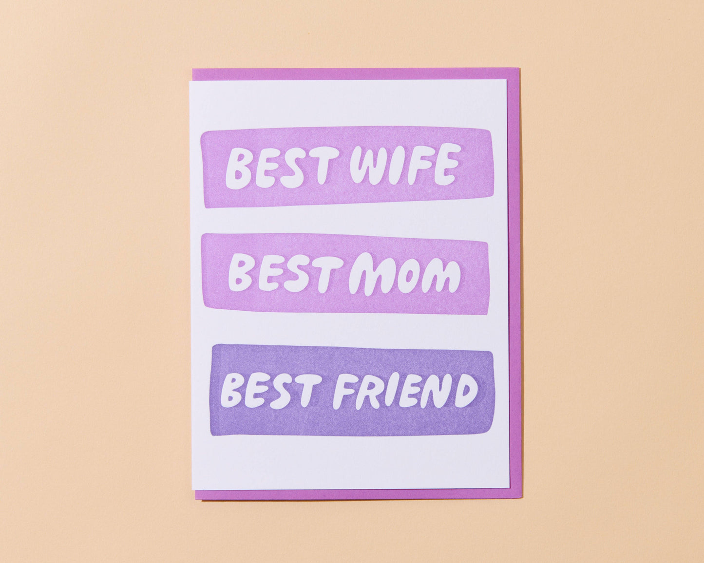 Best Wife/Mom/Friend Mother's Day Letterpress Greeting Card