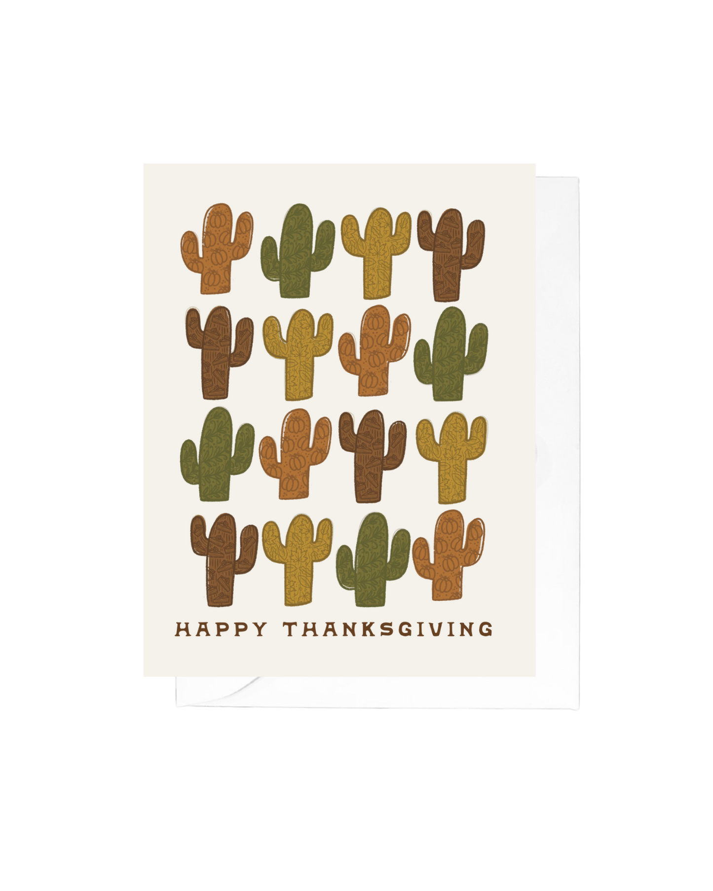 16 Cacti Thanksgiving Greeting Card