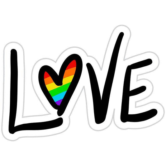 Love Rainbow Heart Pride Sticker