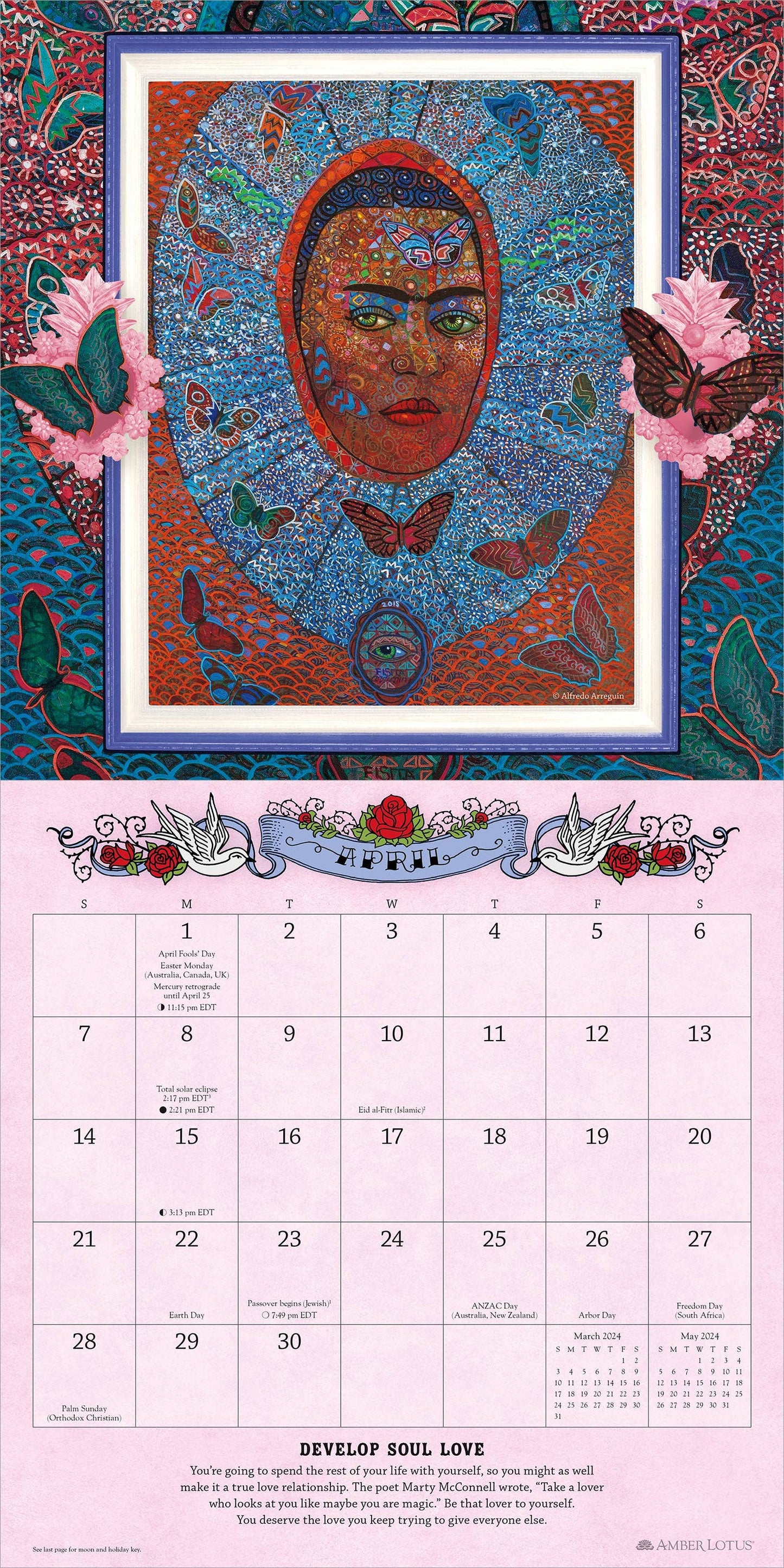 For the Love of Frida 2024 Wall Calendar