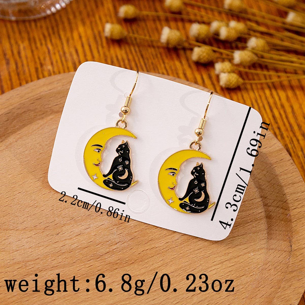 HALLOWEEN CARTOON CAT EARRINGS_CWAJE1844