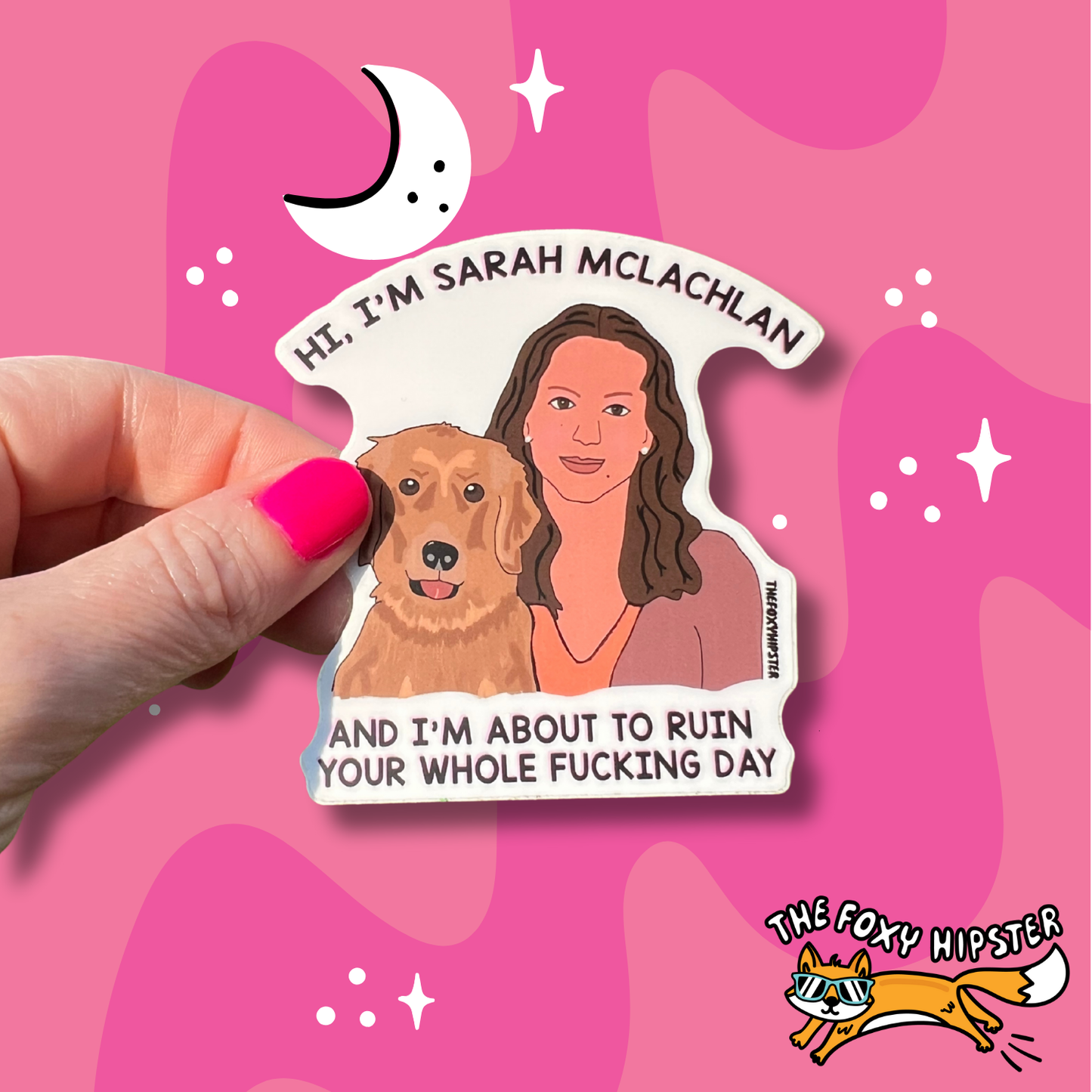Sarah McLachlan Sad Animal Commercial Vinyl Sticker