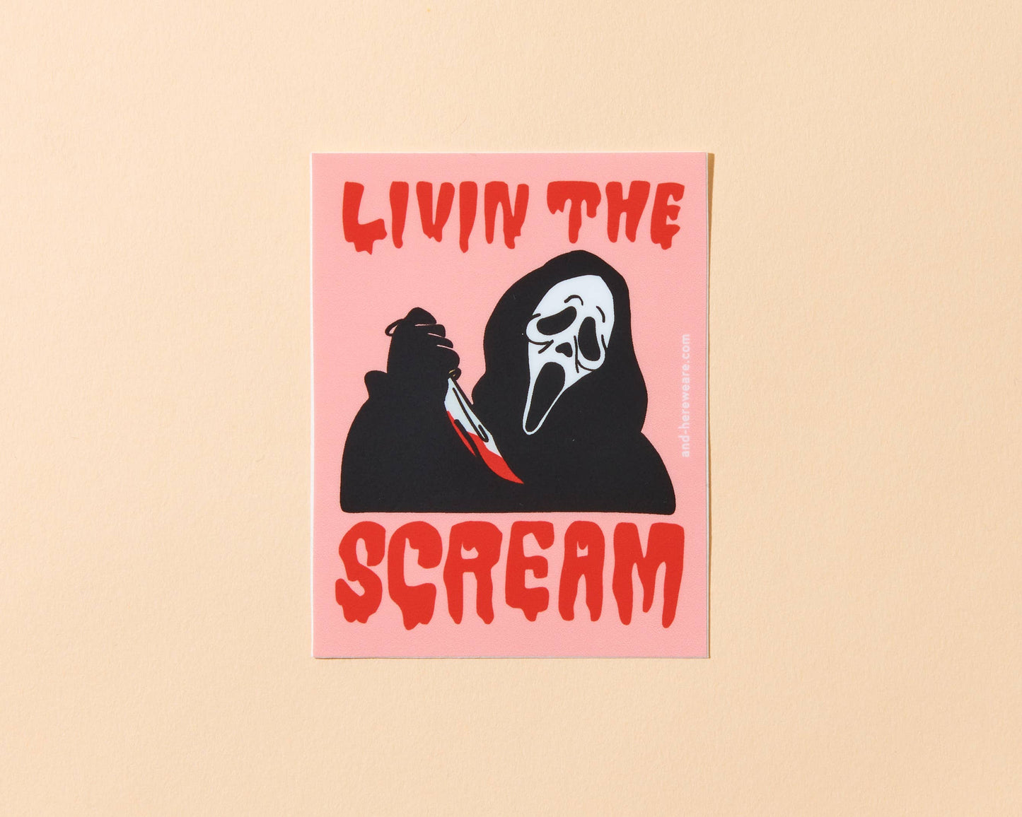 Livin’ the Scream Halloween Vinyl Sticker - 90s nostalgia