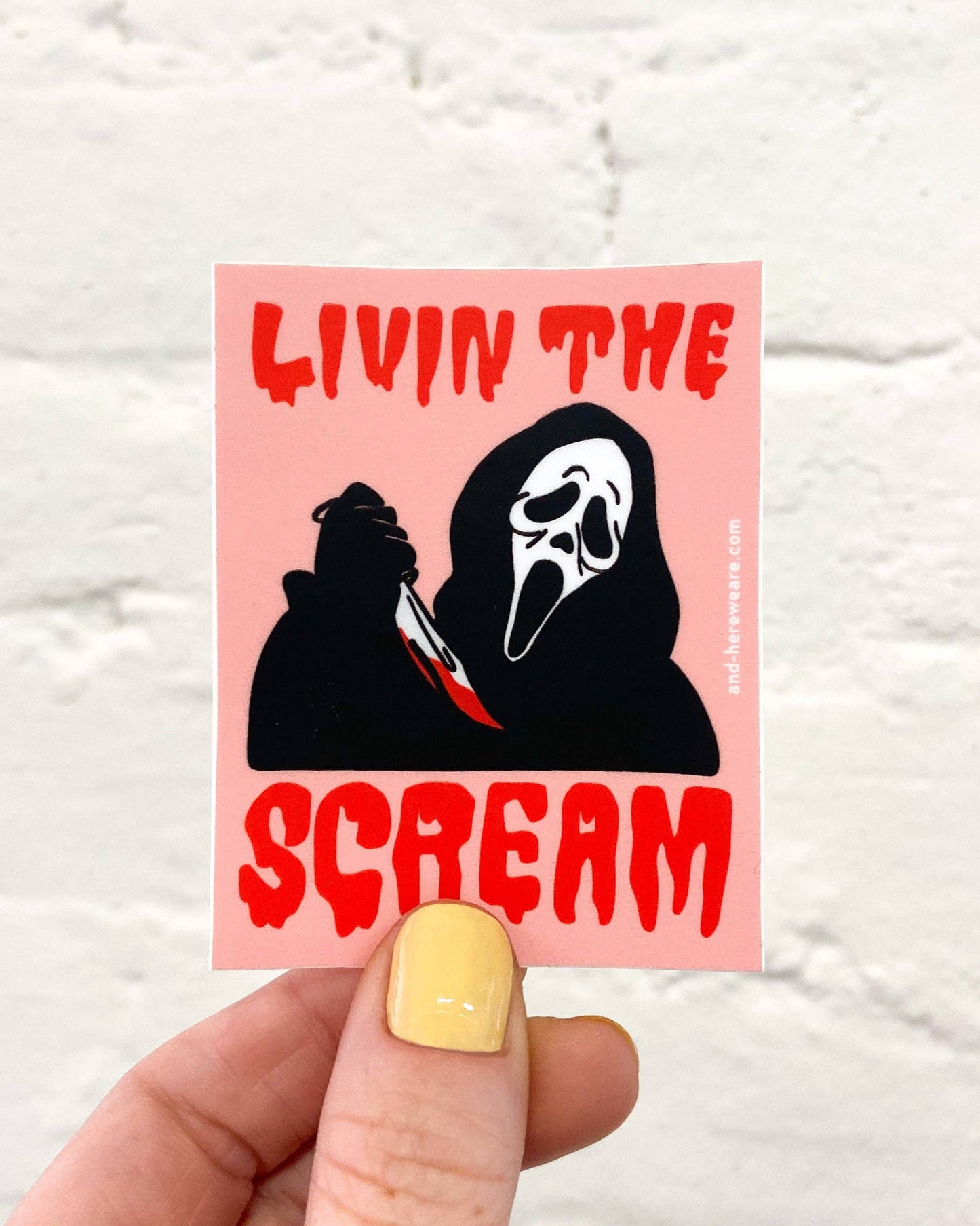 Livin’ the Scream Halloween Vinyl Sticker - 90s nostalgia