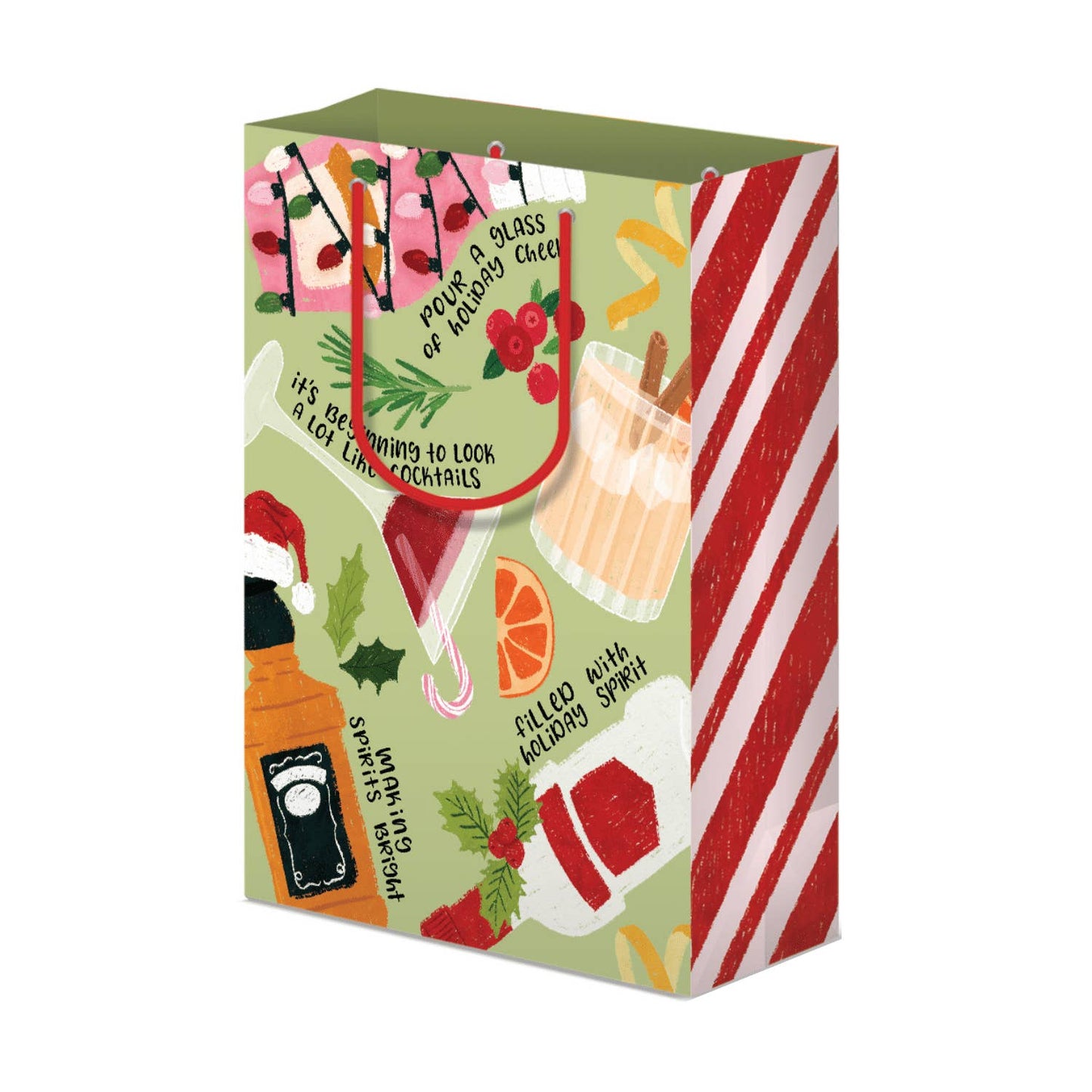 Funny Holiday Cocktail Christmas Gift Bag