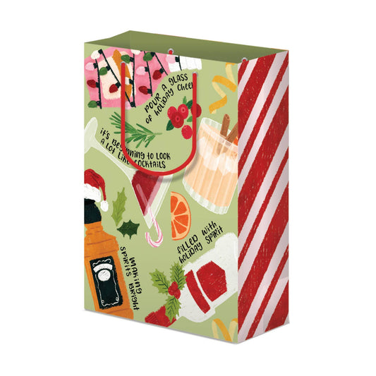 Funny Holiday Cocktail Christmas Gift Bag