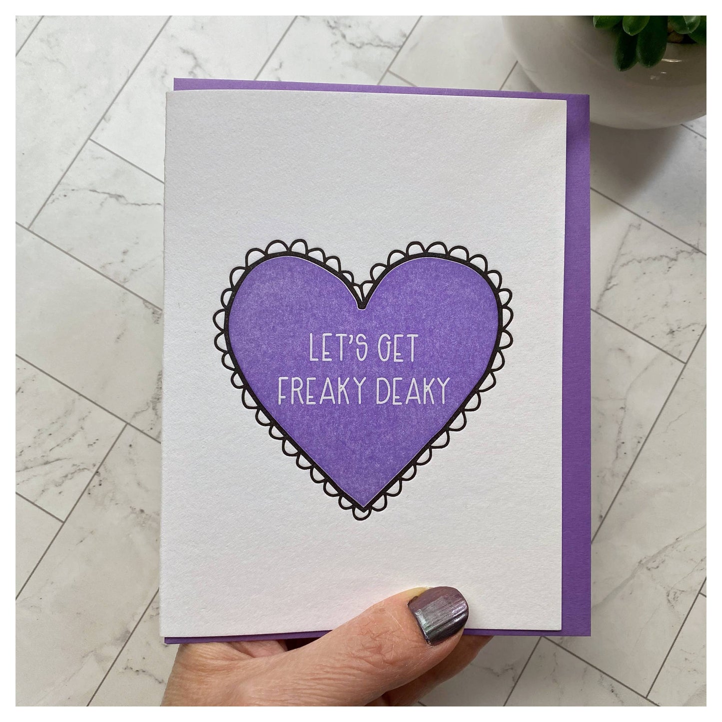 Freaky Deaky Love Valentine's Day Letterpress Card