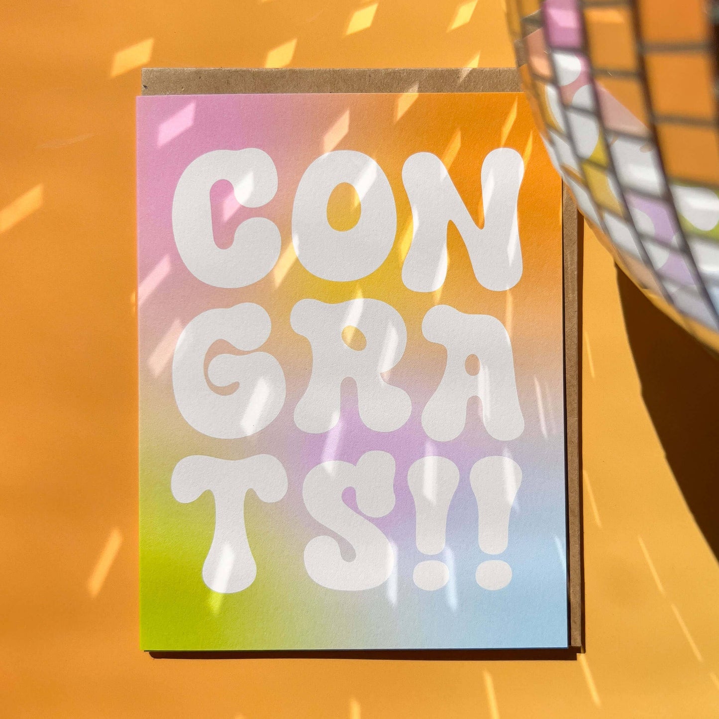 Congrats Tie Dye Card