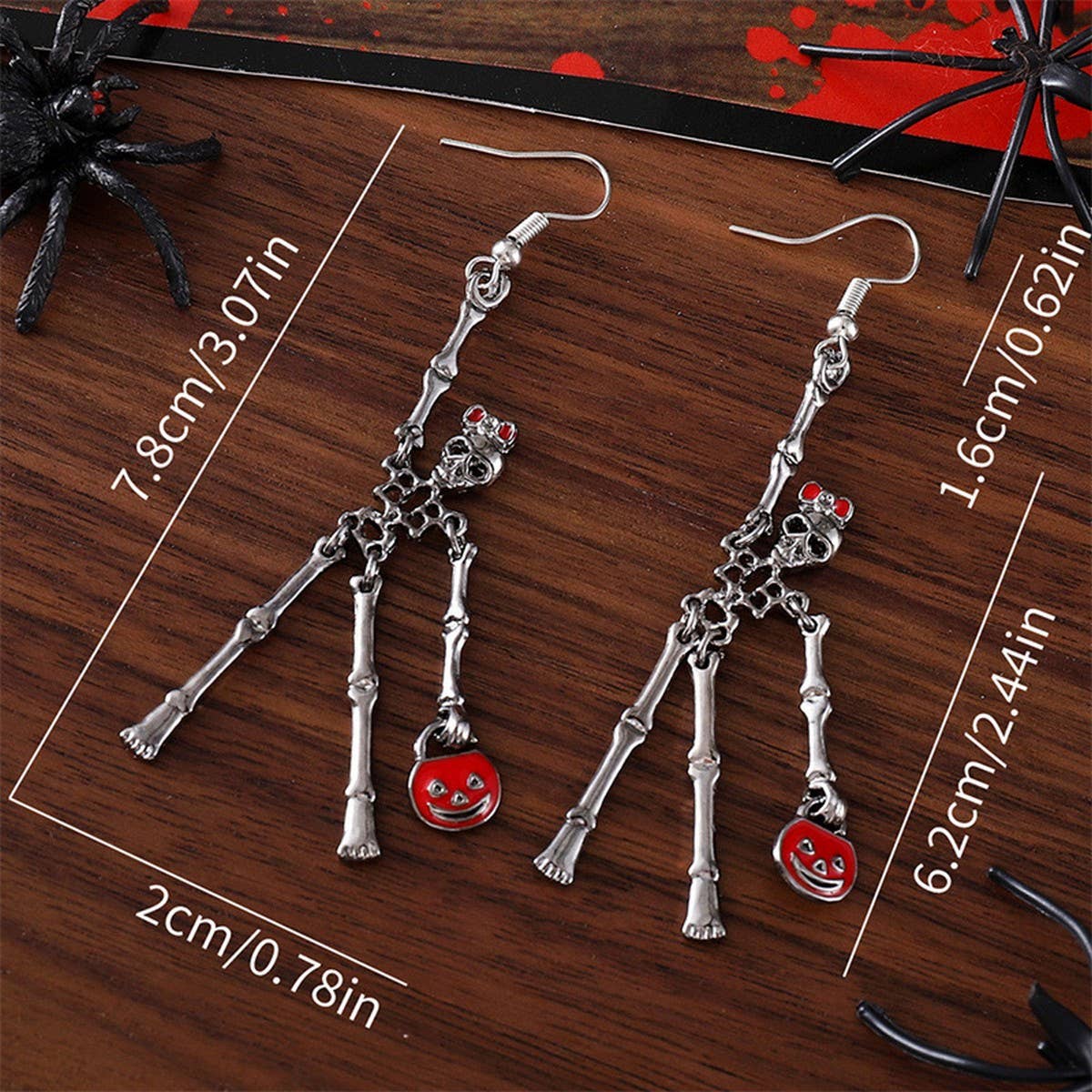 HALLOWEEN EXAGGERATED SKULL EARRINGS_CWAJE1983