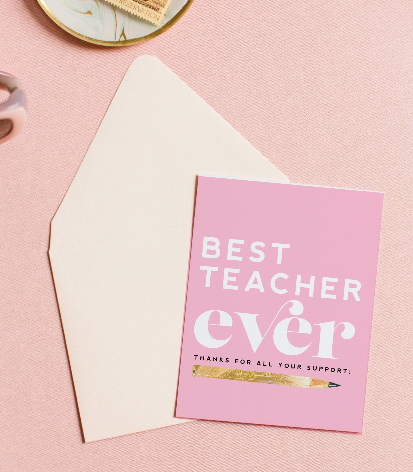 Best Teacher, Teacher Appreciation Thank You Greeting Card