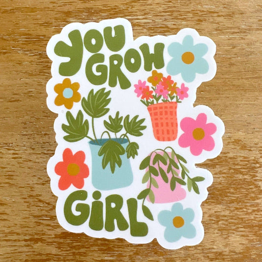 Grow Girl Sticker