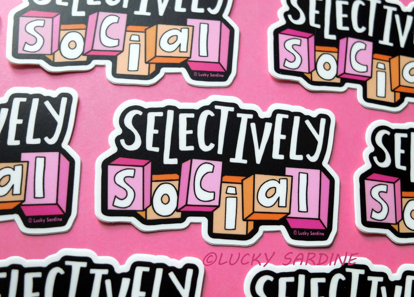 Selectively Social Vinyl Sticker