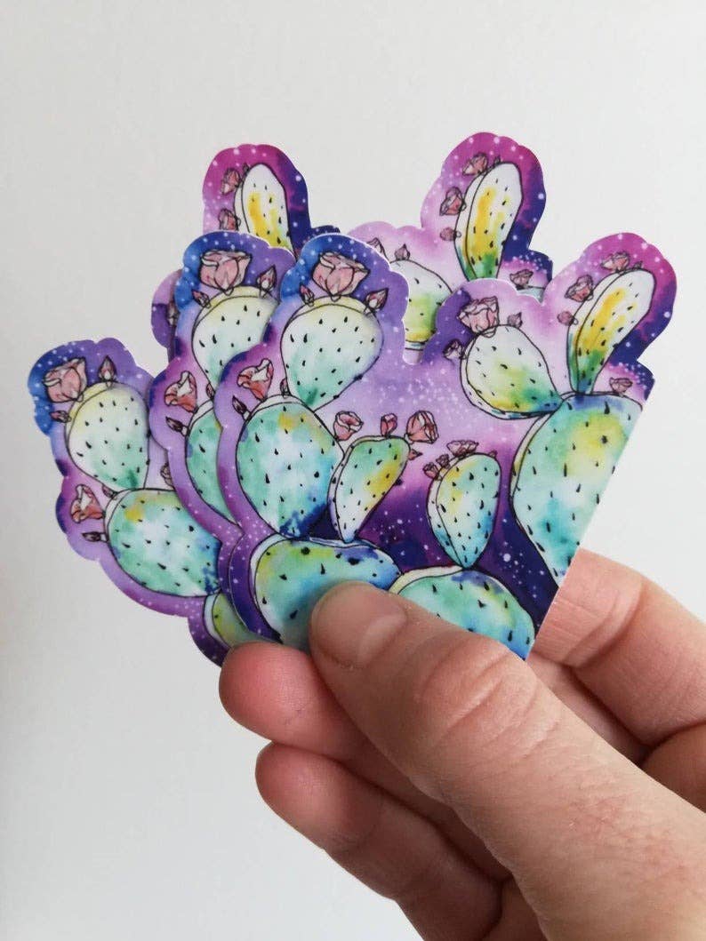 Galaxy Cactus Sticker