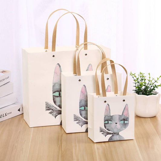 INS STYLE SMALL FRESH CAT PAPER HANDBAG GIFT BAG_CWMM1036