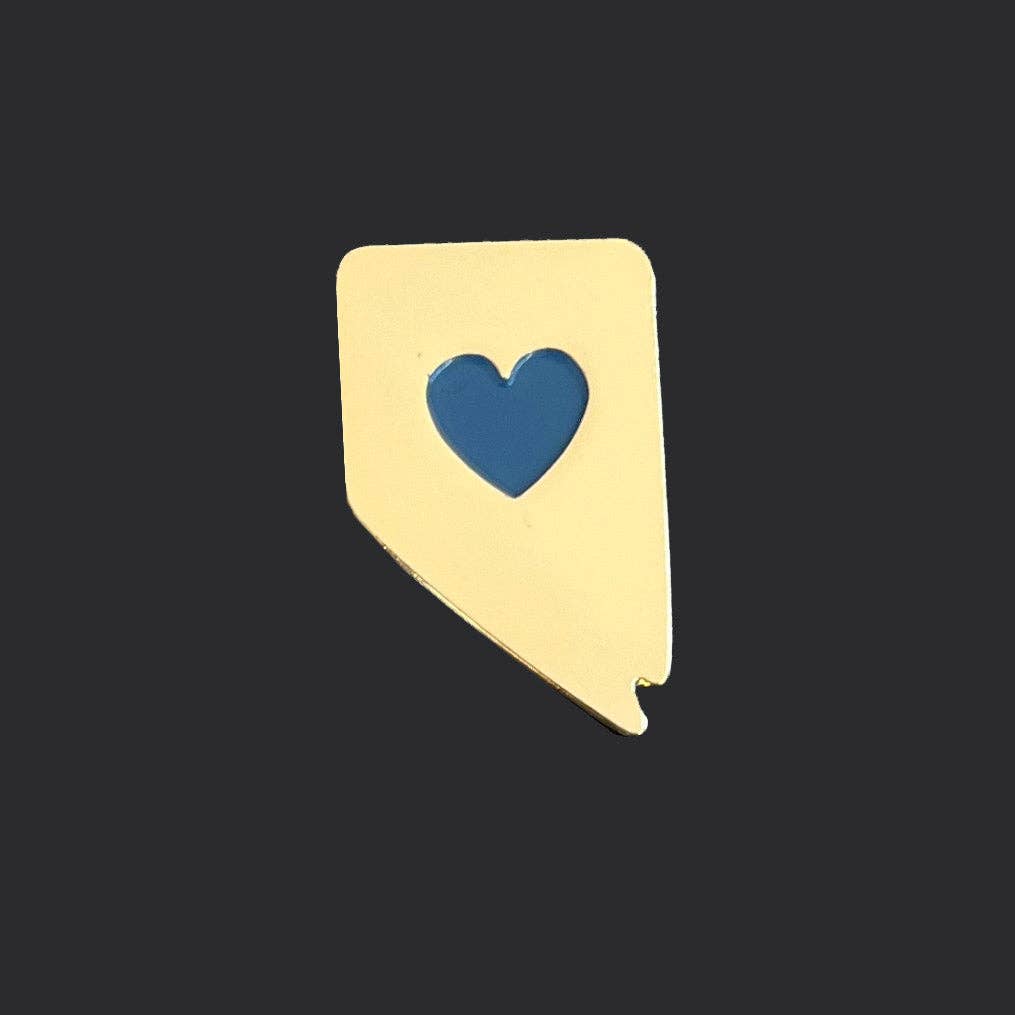 Nevada Blue Heart Pin