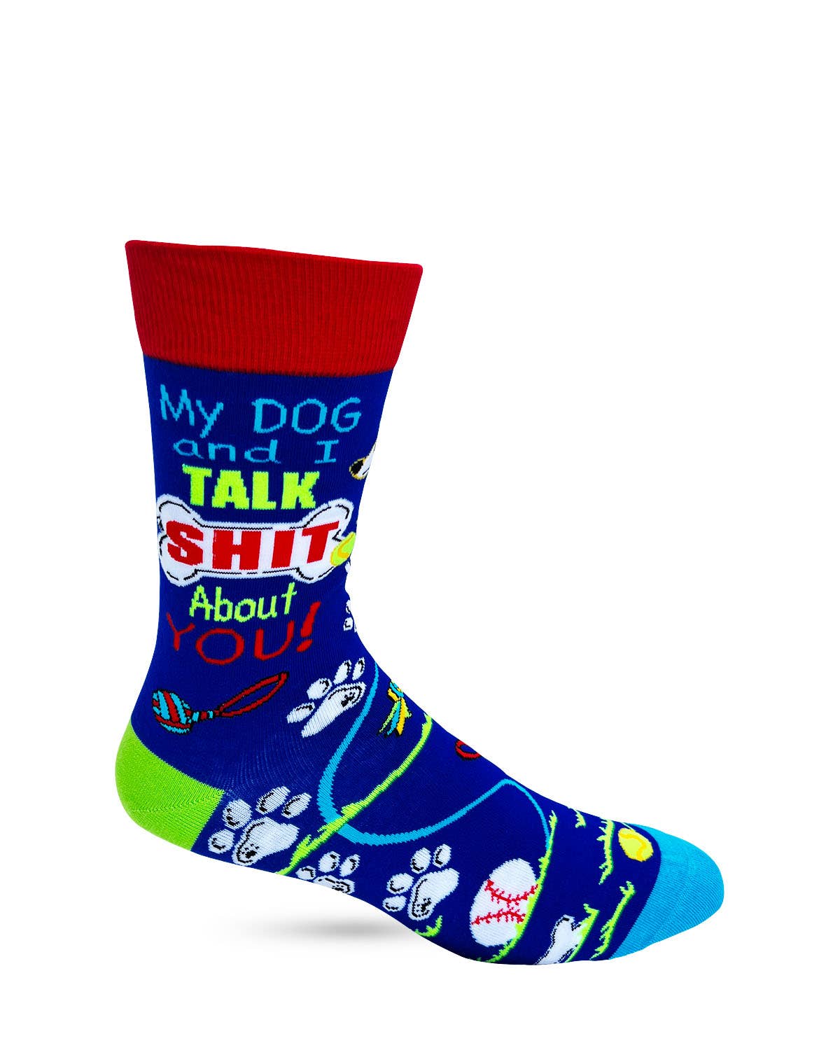 My Dog and I Talk Shit About You Men's Novelty Crew Socks