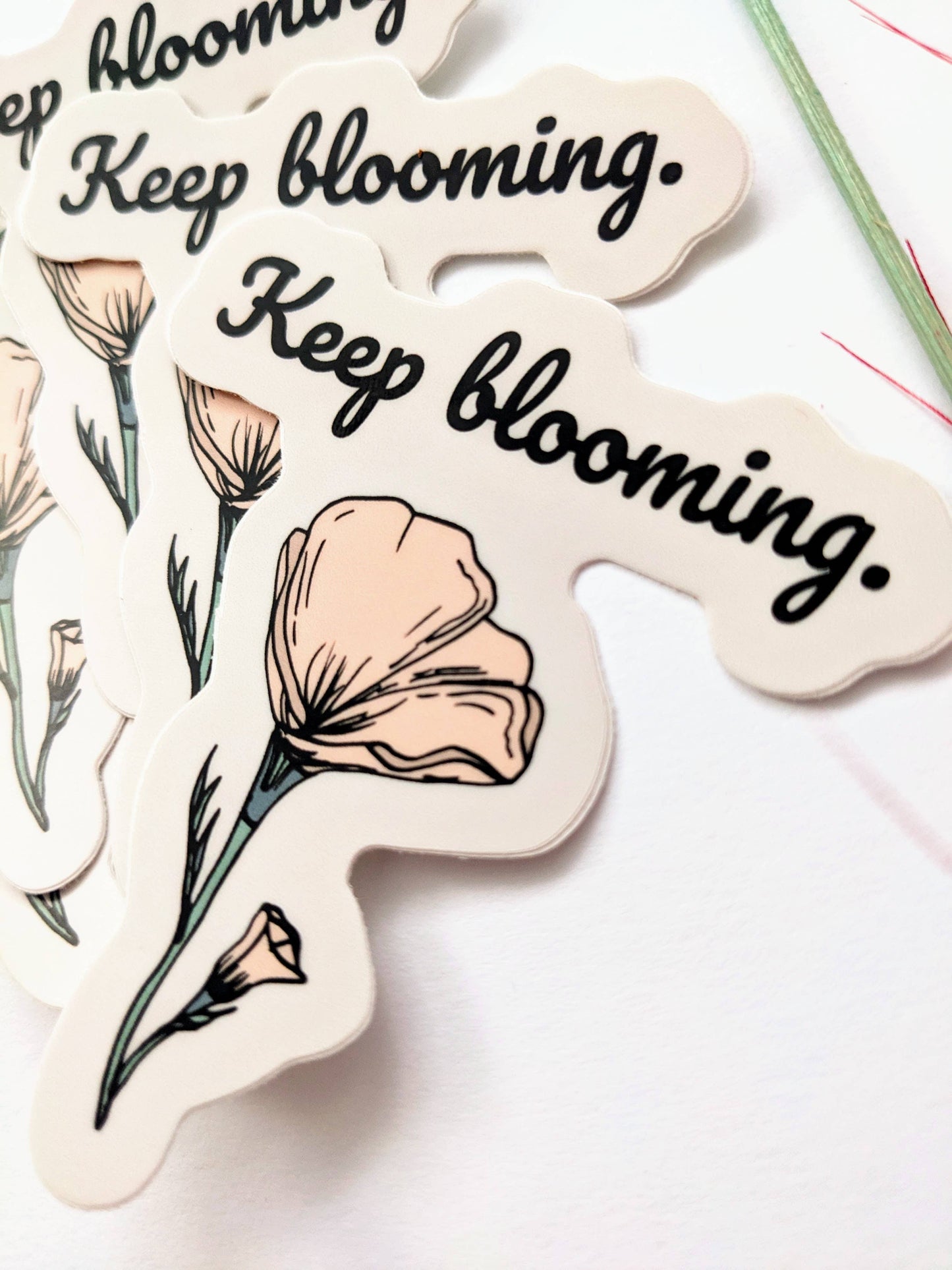 Keep Blooming California Poppy Sticker