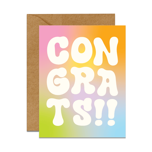 Congrats Tie Dye Card