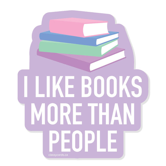 I Like Books Vinyl Sticker