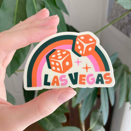 Retro Rainbow Las Vegas Sticker