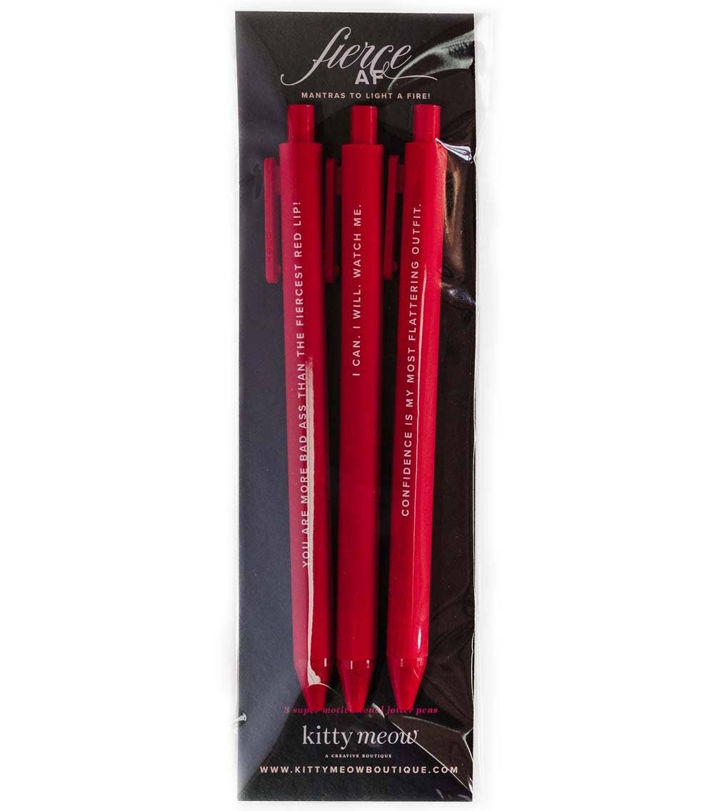 Fierce AF Pen Set - Red Jotter Pens, Teacher Gift Idea