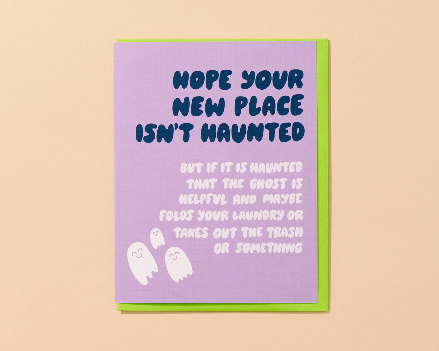 Haunted Place - Funny Housewarming Card- Ghost, Ghoul