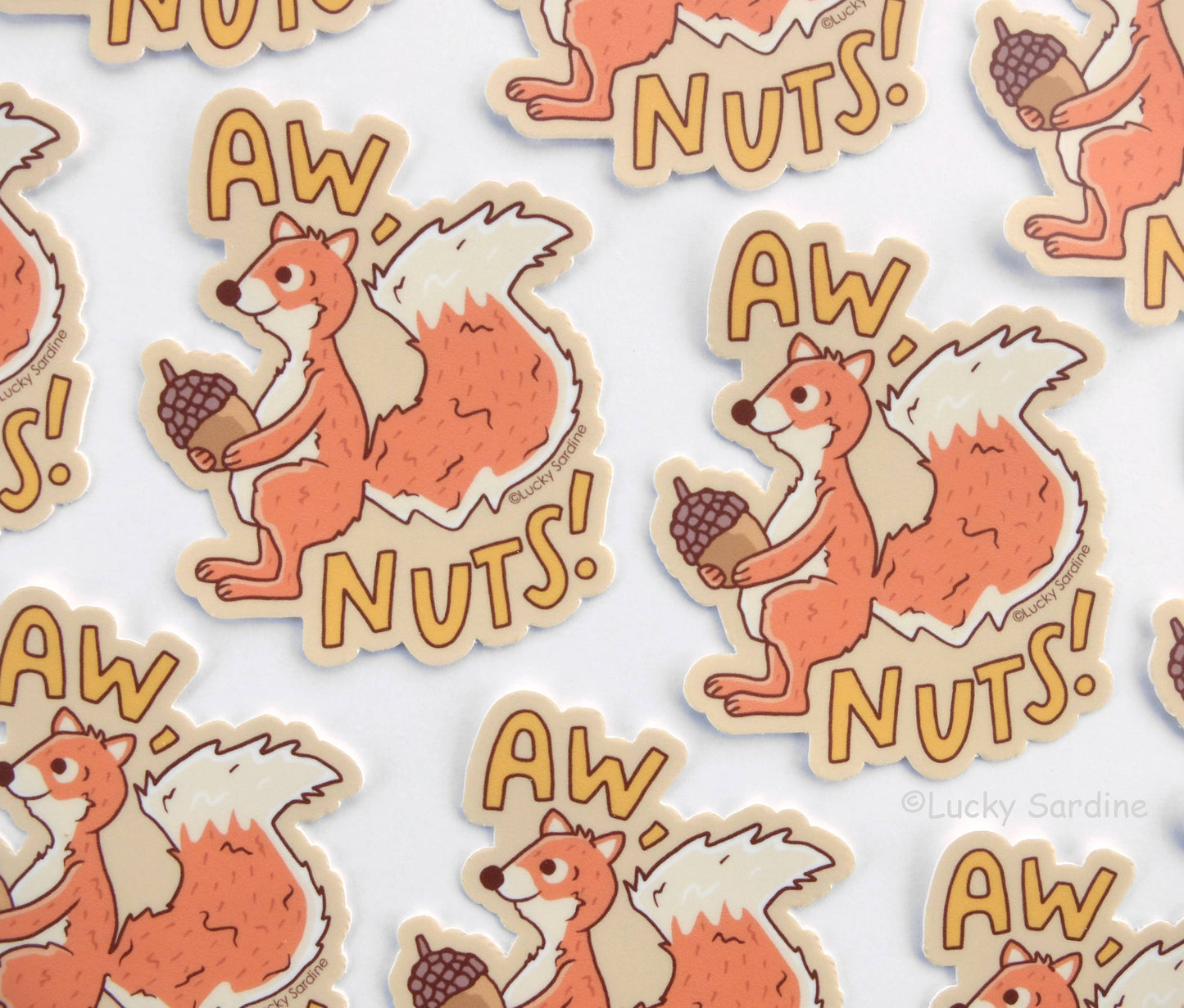 Squirrel, Aw Nuts, Furry Friend Vinyl Sticker