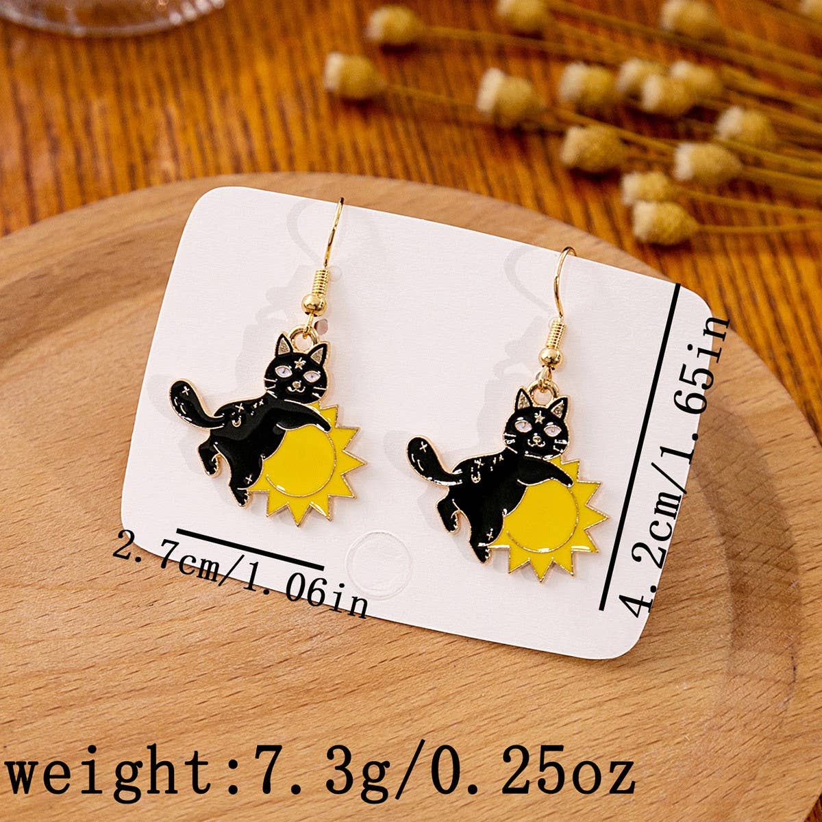 HALLOWEEN CARTOON CAT EARRINGS_CWAJE1844