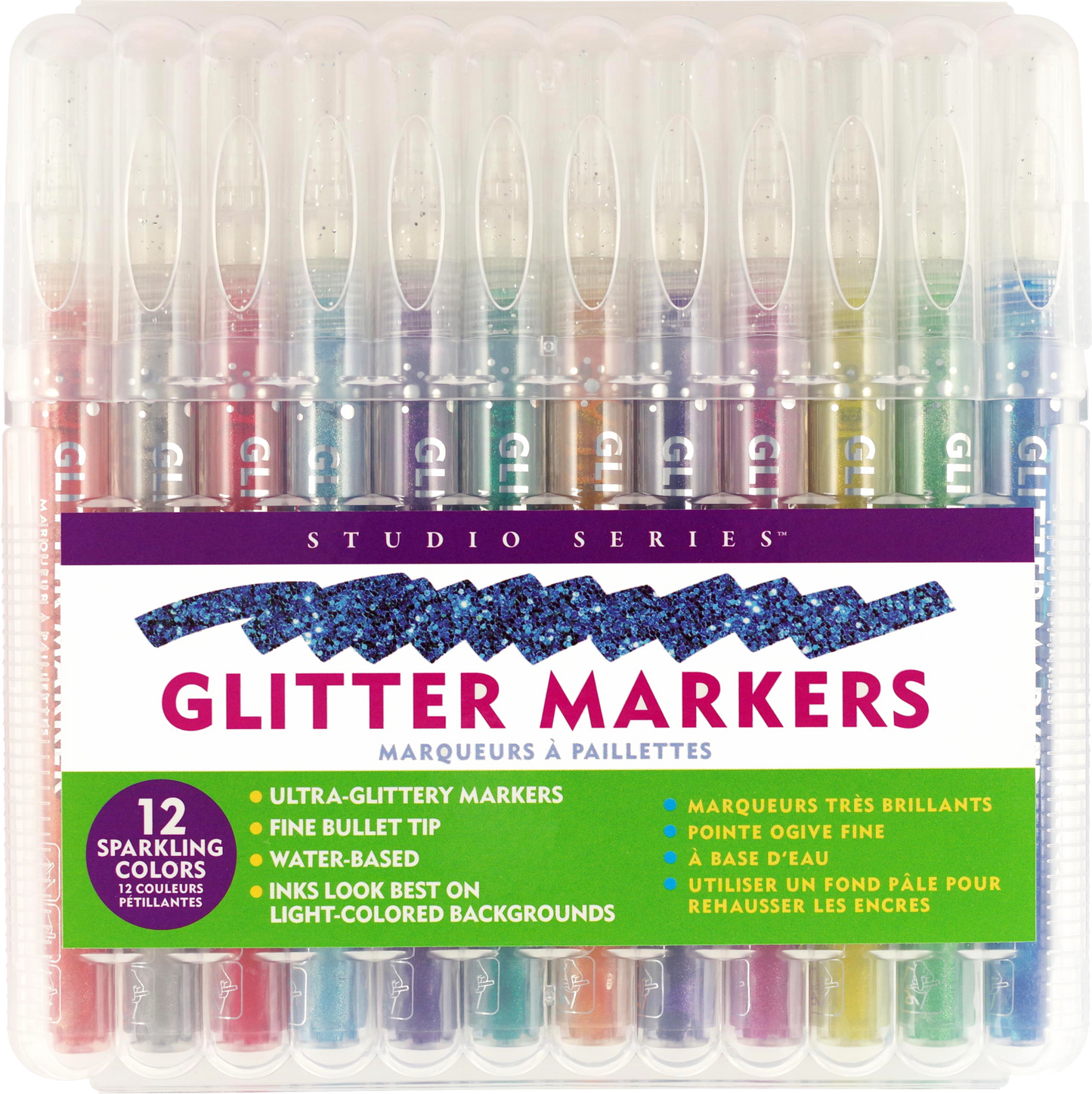 Studio Series Glitter Marker Set (12-piece set)