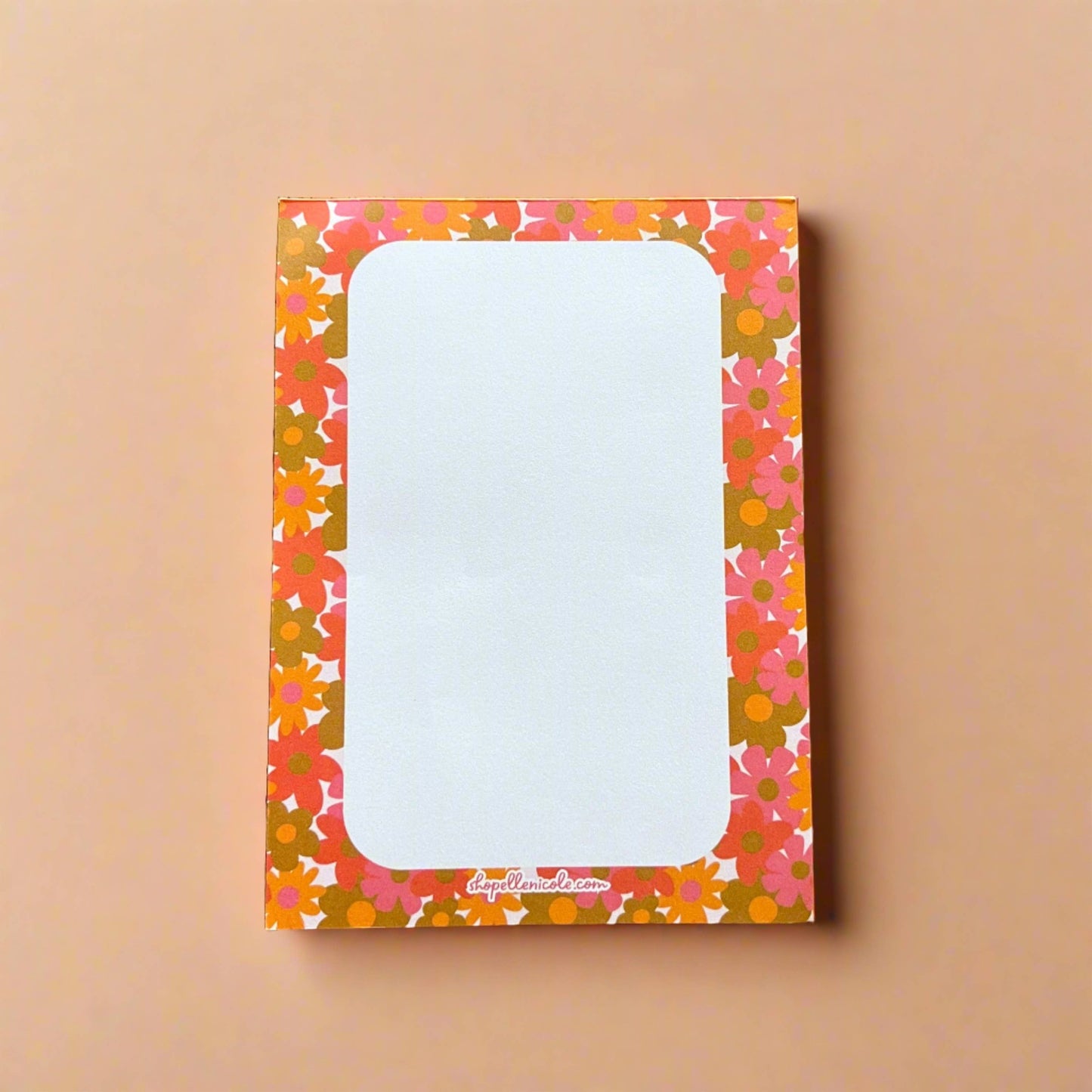 4x5.5in Notepad - 60s Flowers