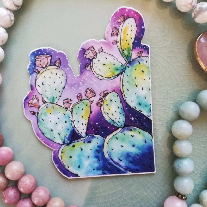 Galaxy Cactus Sticker