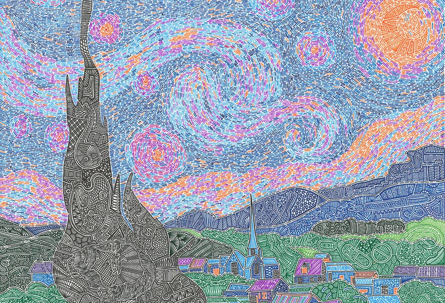 Van Gogh Starry Night Micro Puzzle