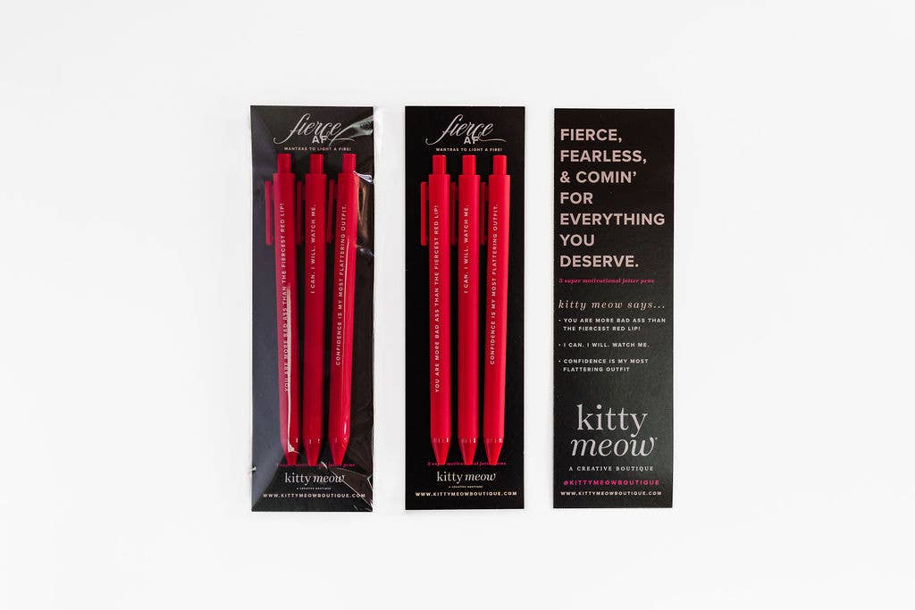 Fierce AF Pen Set - Red Jotter Pens, Teacher Gift Idea