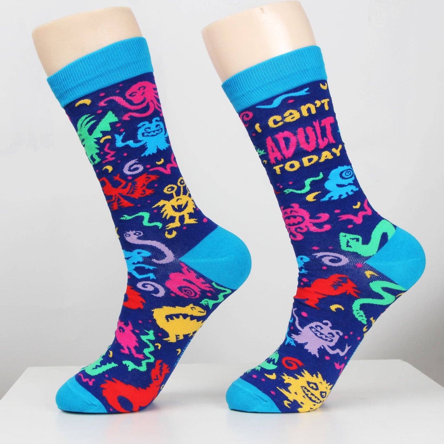 I Can’t Adult Today Men's Novelty Crew Socks