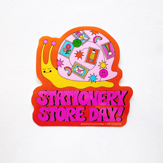 Stationery Store Day Snail Sticker